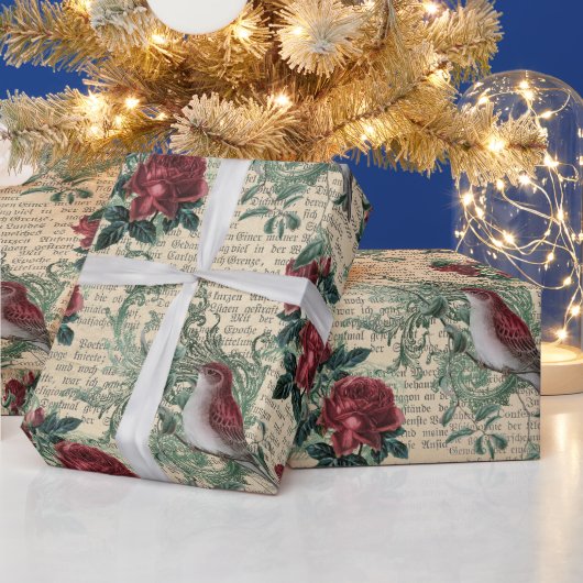  rode rozen - Nieuwsveren - Kerstmis Cadeaupapier (Feestdagen)