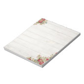 Rode rozen op hout notitieblok (Gedraaid)