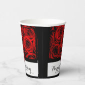 Rode rozen papieren bekers (Rechts)