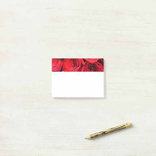 Rode rozen post-it® notes (Op bureau)