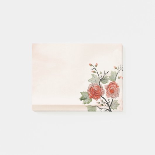 rode rozen Post-it® notes 4 x 3 (Voorkant)