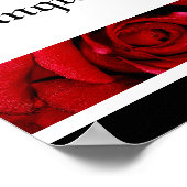 Rode rozen posters sjablonen - aanpasbaar (Hoek)