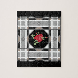 rode rozen, retro legpuzzel