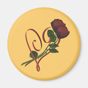 Rode Rozen Rode Hart Bloemmagneet Magneet