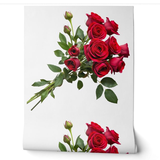 Rode Rozen Romantisch Mooi Behang (Afrollen)