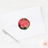 Rode rozen ronde sticker (Envelop)