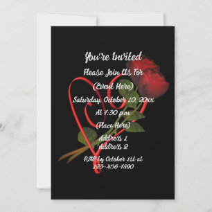 Rode Rozen Rood Hart Zwart Elegant Kaart