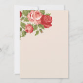 Rode Rozen Scriptie Opslaan De Datum | Elegante Bl Save The Date (Achterkant)
