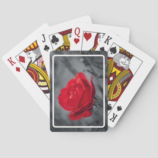 Rode Rozen Speelkaarten (Achterkant)