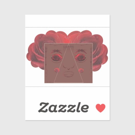 Rode rozen. sticker (Vel)