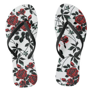 Rode rozen . teenslippers