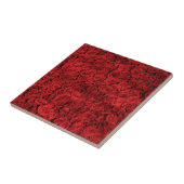 Rode rozen tegeltje (Zijkant)