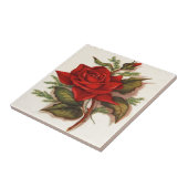 Rode rozen tegeltje (Zijkant)