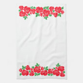 Rode rozen theedoek (Verticaal)