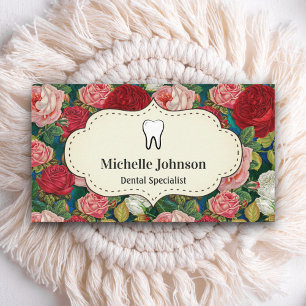  rode rozen Tooth tandheelkundige tandheelkundige  Visitekaartje