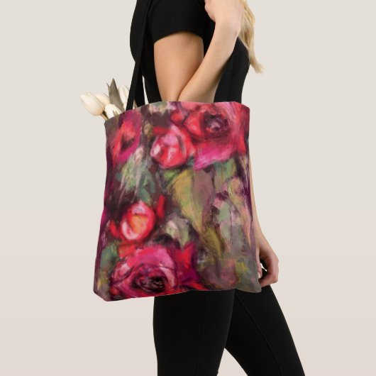 Rode Rozen Tote Tas (Dichtbij)