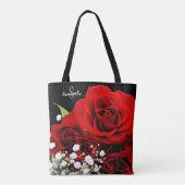 Rode rozen tote tas (Achterkant)