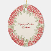 Rode Rozen Trouwen Save the Date ornament (Links)