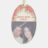 Rode Rozen Trouwen Save the Date ornament (Links)