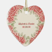  Rode Rozen Trouwen Save the Date ornament (Rechts)
