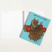 Rode Rozen Uil Blauw Planner (Display)