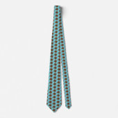 Rode Rozen Uil Blauw Stropdas (Voorkant)