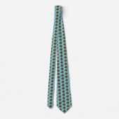 Rode Rozen Uil Blauw Stropdas (Achterkant)