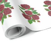 rode rozen Verpakkingspapier Cadeaupapier (Rol Hoek)