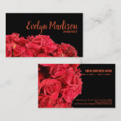 Rode rozen visitekaartje (Voorkant / Achterkant)