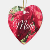 Rode rozen voor mam! keramisch ornament (Links)