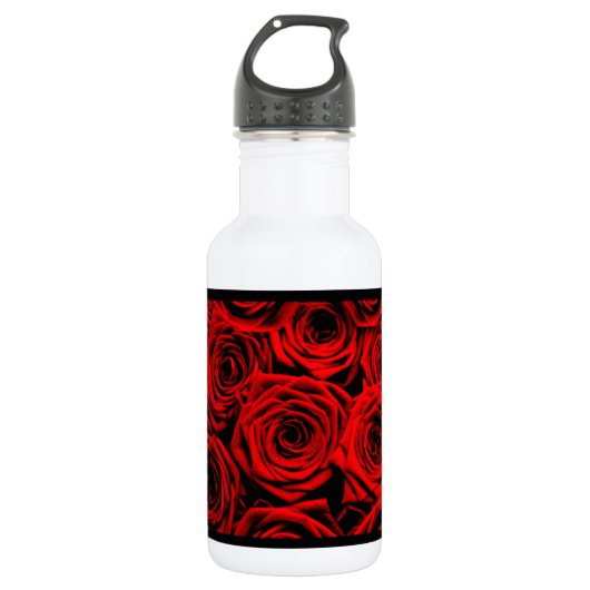Rode rozen waterfles (Voorkant)
