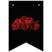 Rode rozen wit zwart vlaggetjes (Eerste vlag)