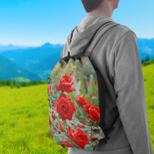 Rode Rozen Zak met Trekkoord