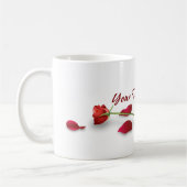 Rode rozenbloem Mok (Links)