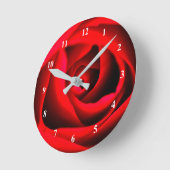 Rode rozenbloem ronde klok (Hoek)