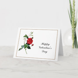 Rode rozenbloemen, Pierre Joseph Redouté Feestdagen Kaart