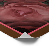 Rode rozenbloemen spiegelen Abstracte Natuur Poster (Hoek)