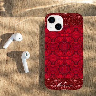 Rode rozenbloesems met dauwdruppels - custom Case-Mate iPhone 14 hoesje