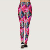 rode rozenbouquets leggings (Achterkant)