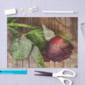 Rode rozenbruin hout Roestvast Antiek Tissuepapier (Craft)