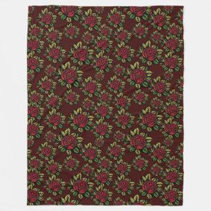 rode rozendeken fleece deken