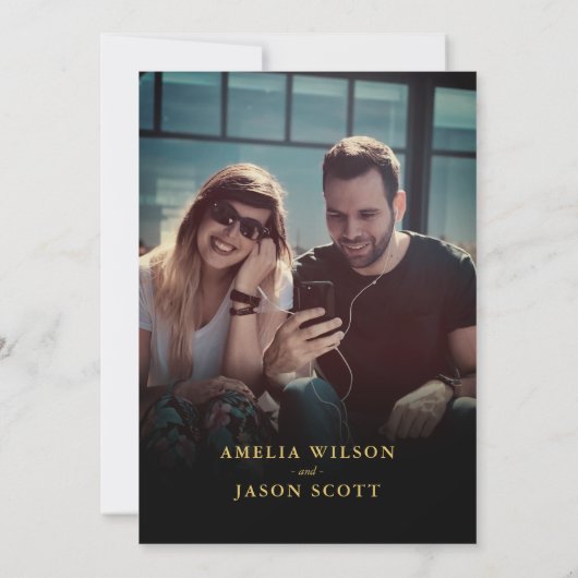 Rode Rozenkrans Rood met Foto Bruiloft Kaart (Achterkant)