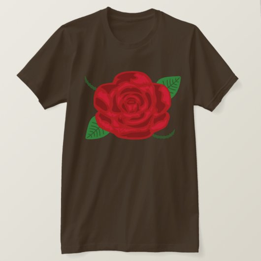  rode rozenrood t-shirt (Design voorkant)