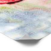 Rode rozentekening poster (Hoek)