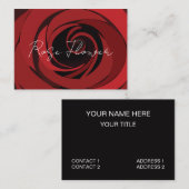Rode rozenventilator visitekaartje (Voorkant / Achterkant)