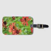 RODE RUDBECKIA BLOEMEN BAGAGELABEL (Voorkant (horizontaal))