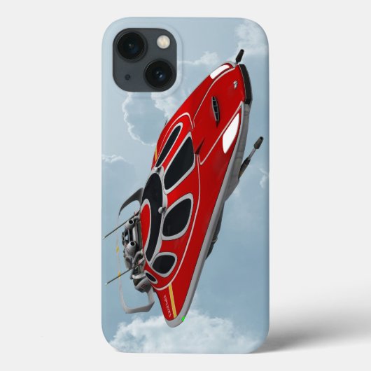 Rode Ruimteschip Case-Mate iPhone Case (Achterkant)