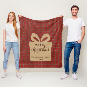 Rode ruit Kerst Mis Patronen - Fleece Deken