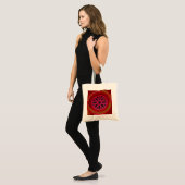rode ruit mandala canvas tas (Voorkant (model))