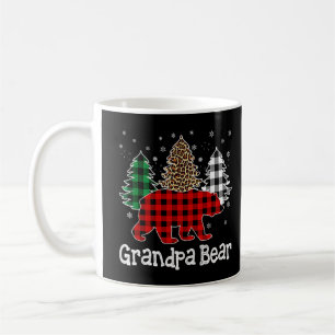 Rode ruit Opa Beer Kerstboom Luipaard Koffiemok